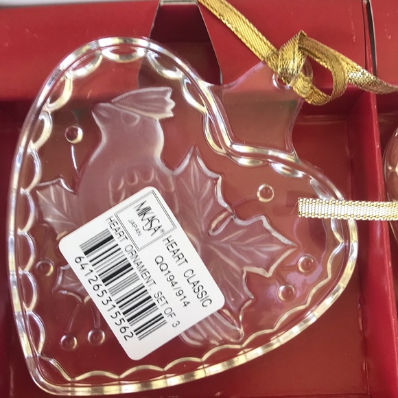 Mikasa Heart Classic 3 heart Christmas ornaments - Picture 6 of 10